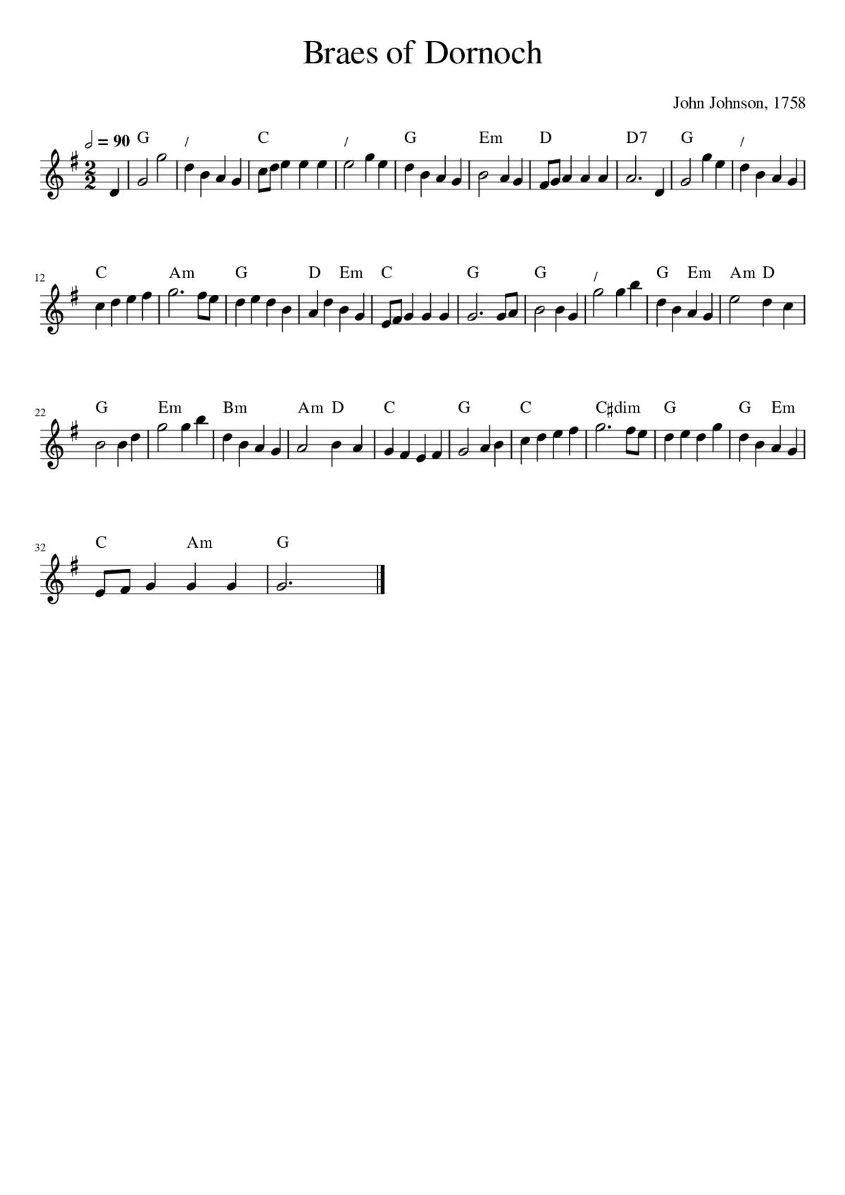 Braes of Dornoch - Page 1