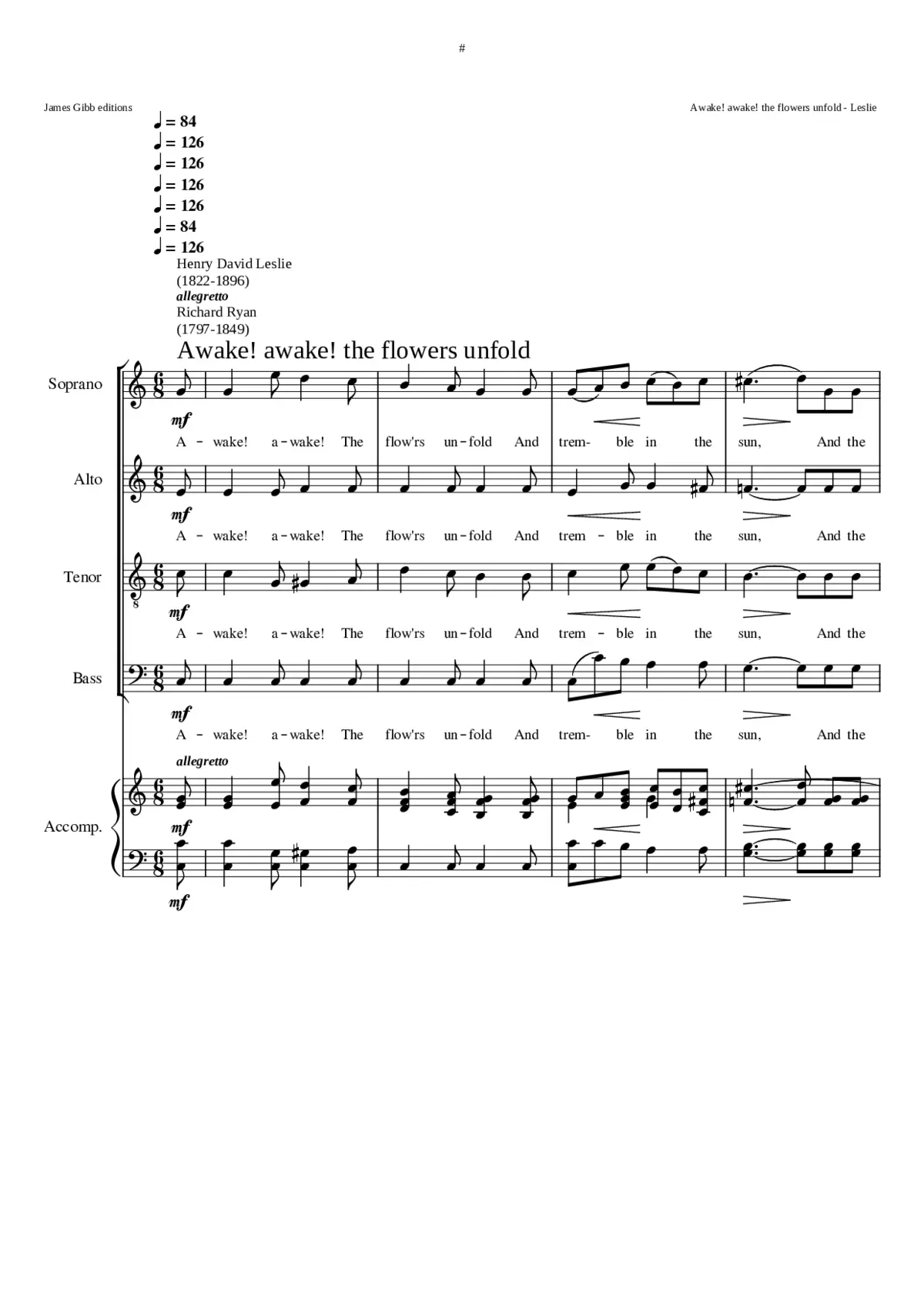 Awake! awake! the flowers unfold - Page 1