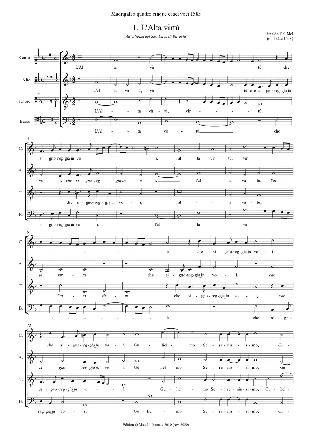 L'Alta virtù - Page 1