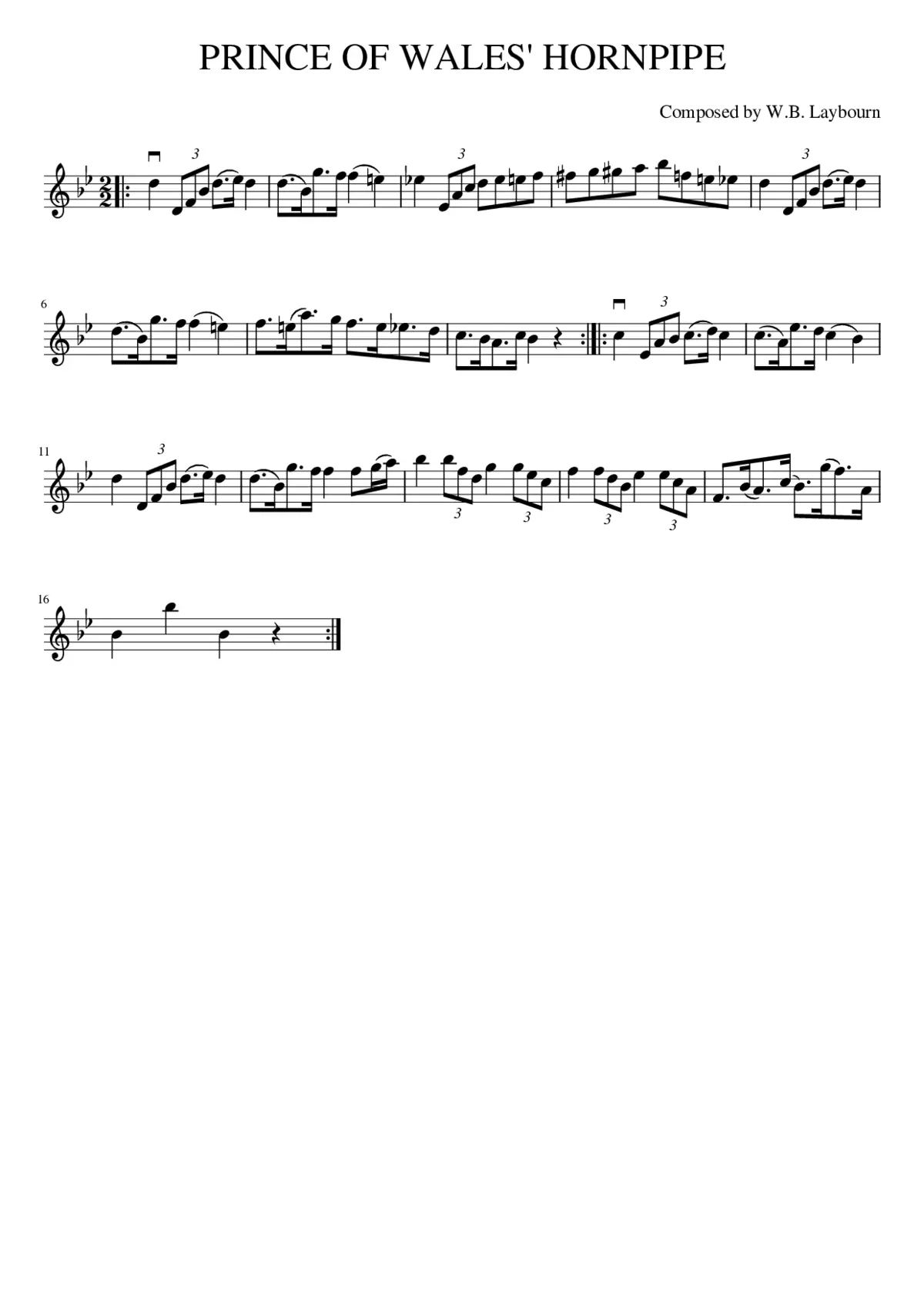 Prince of Wales' Hornpipe - Page 1