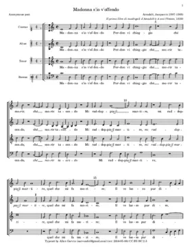 Madonna s'io v'offendo