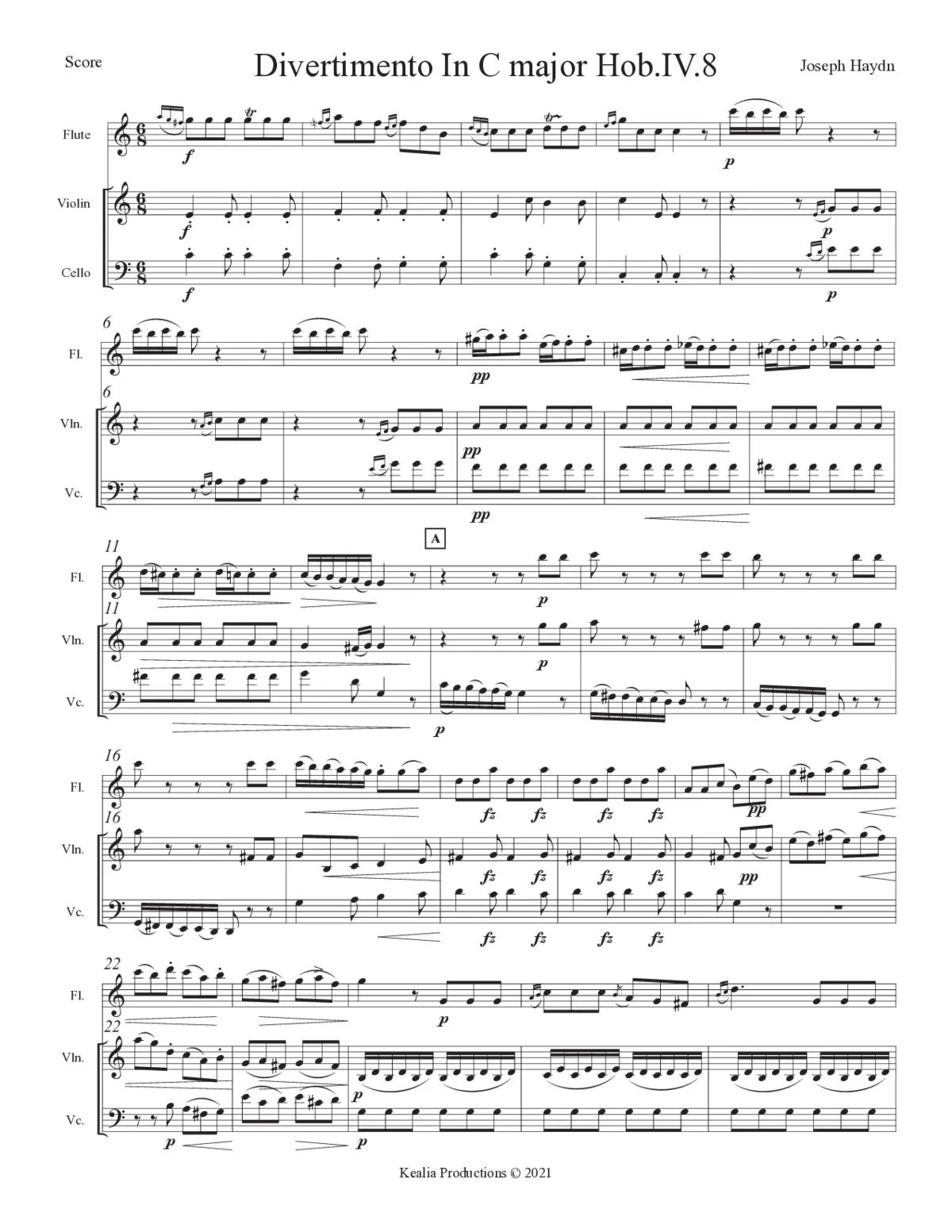 Divertimento in C major - Page 1