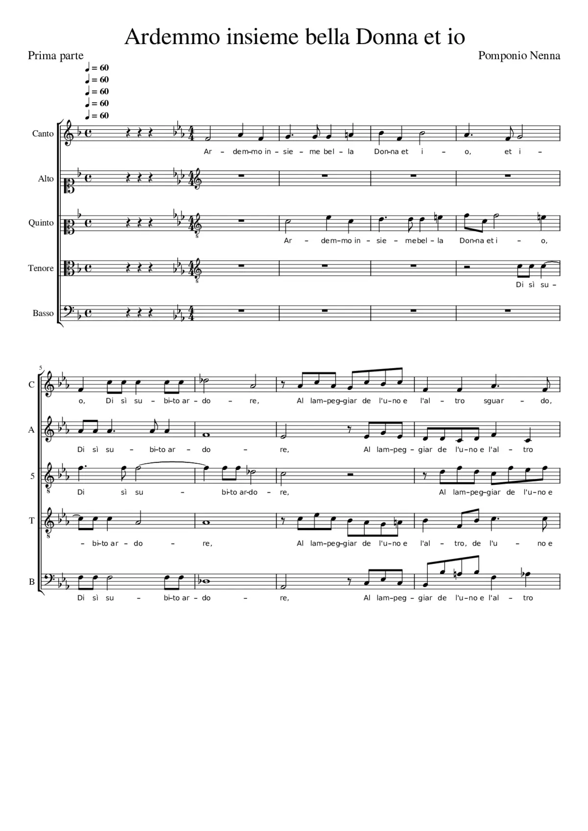Ardemmo insieme bella Donna et io - Page 1