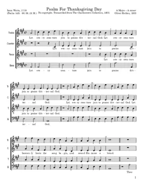 Psalm for Thanksgiving Day