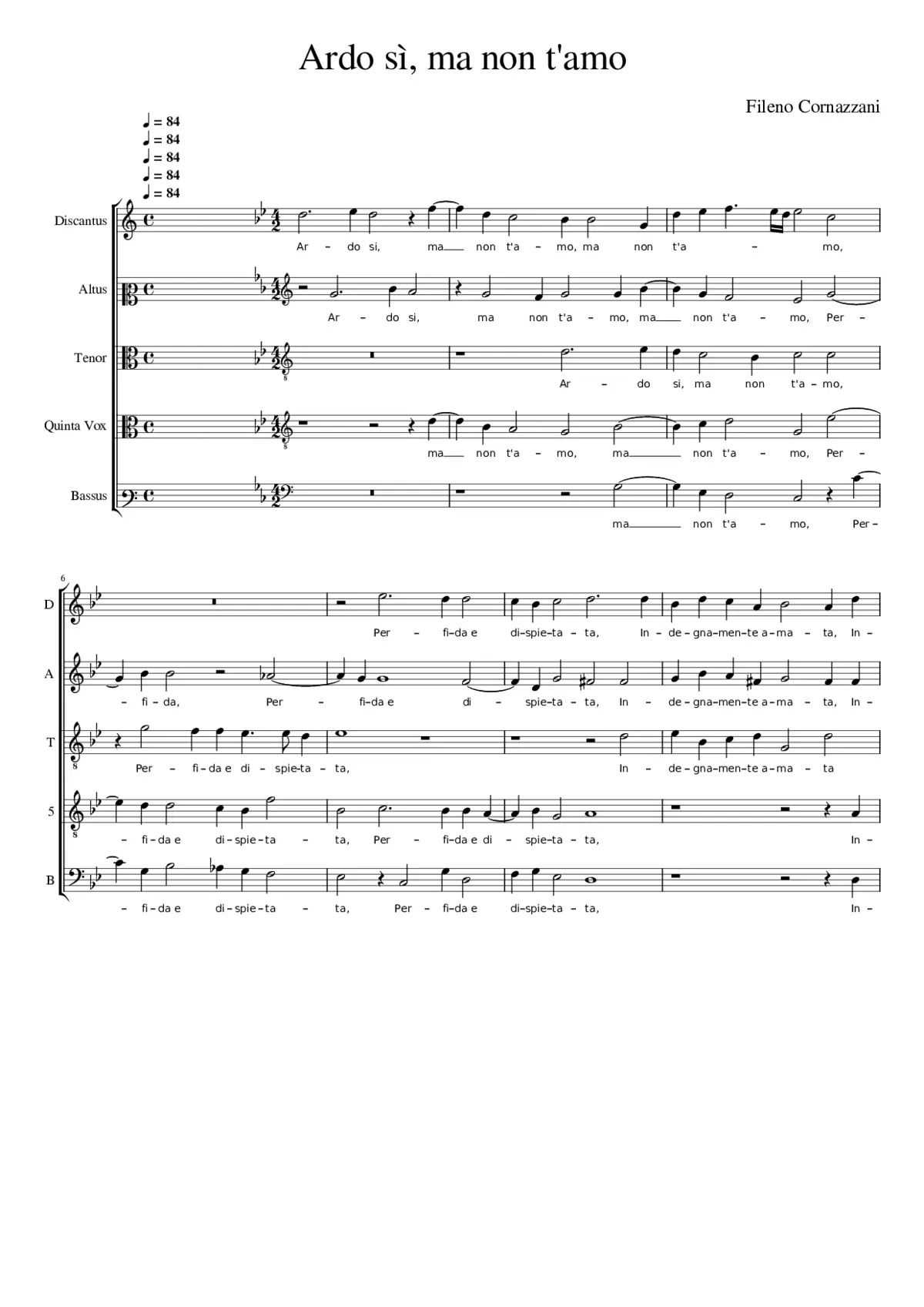 Ardo sì ma non t'amo - Page 1