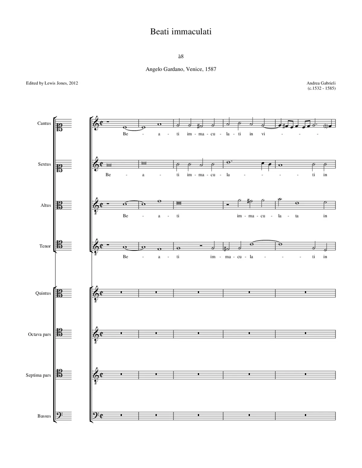 Beati immaculati a 8 - Page 1
