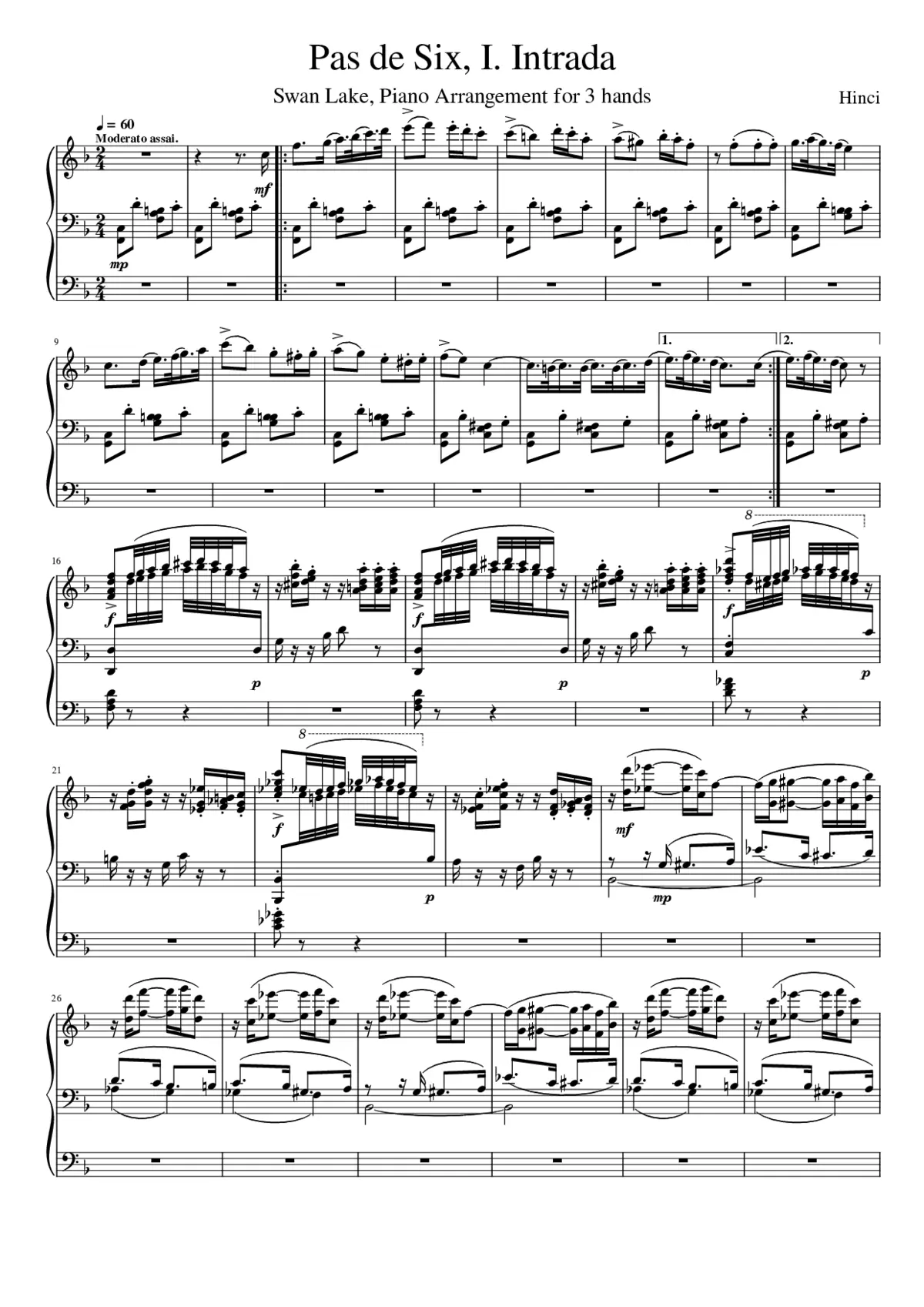 Swan Lake (ballet) Op.20 - Page 1