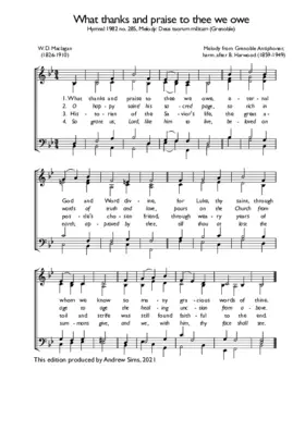 What thanks and praise to thee we owe