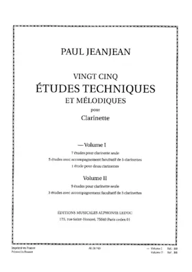 25 Études techniques et mélodiques