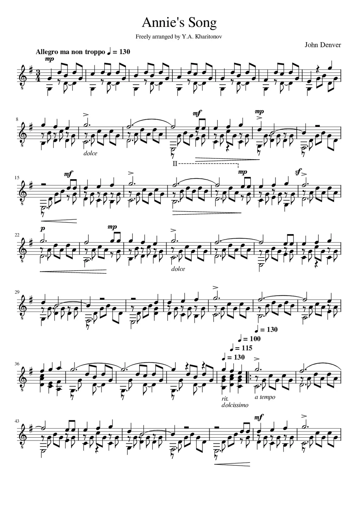 Annie's Song - Page 1