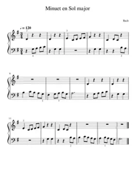 Minuet en Sol major - Bach