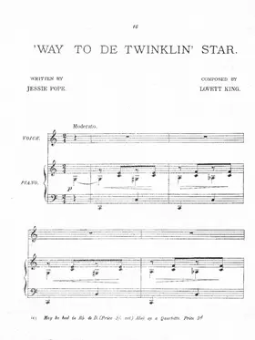 'Way to de twinklin' Star