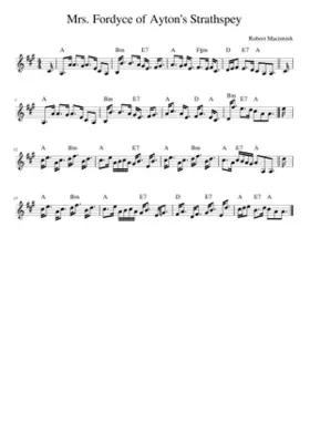 Mrs. Fordyce of Ayton's Strathspey