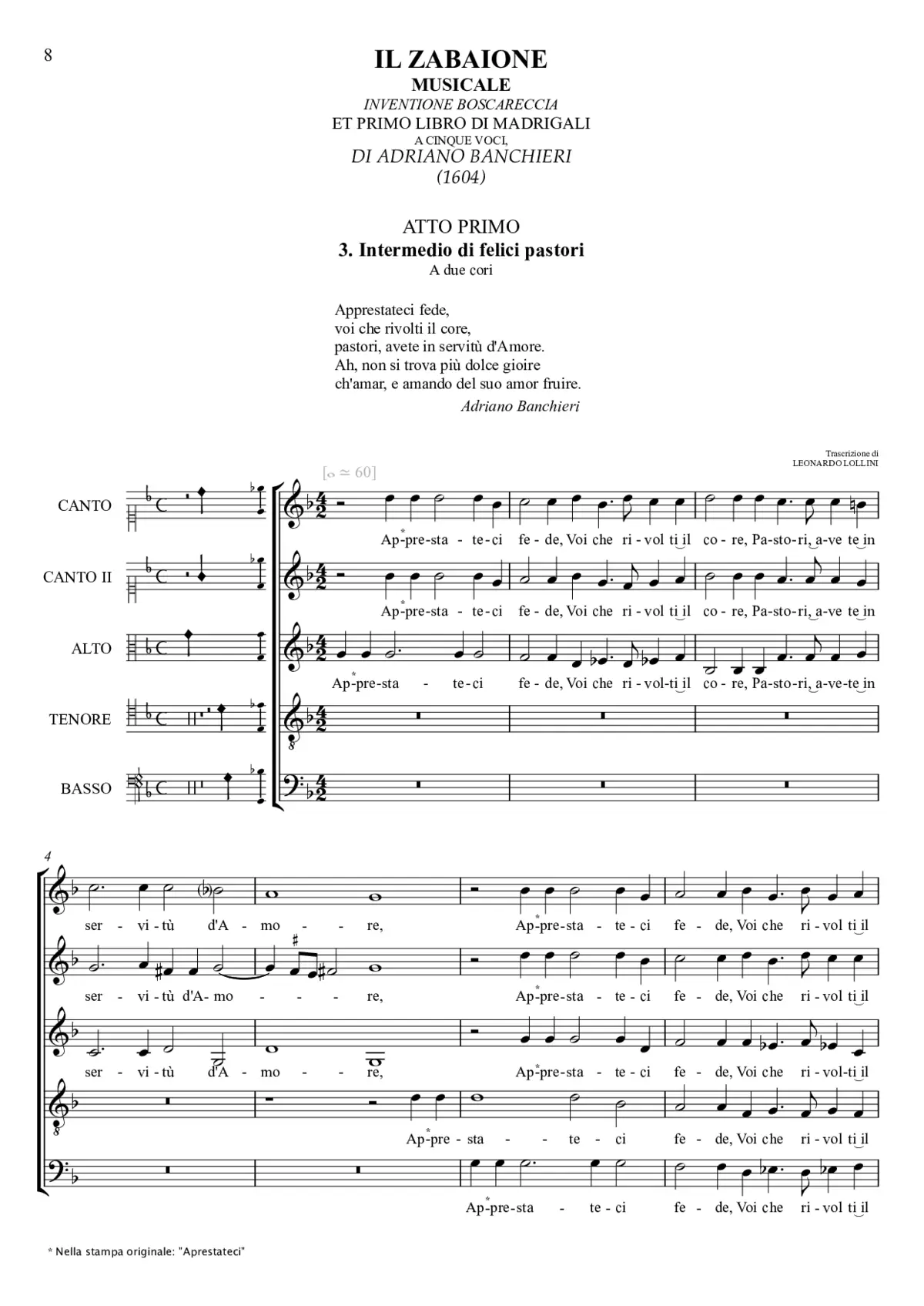 Apprestateci fede - Page 1