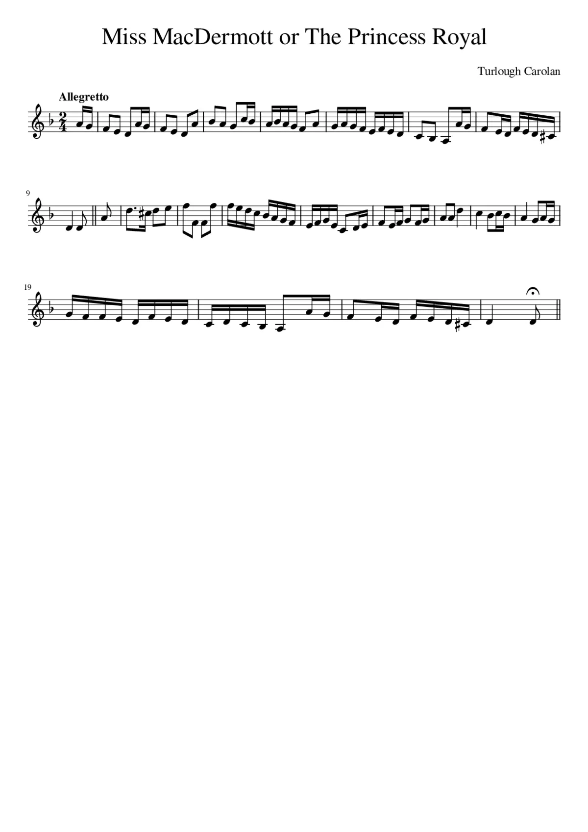 Miss MacDermott or The Princess Royal - Page 1