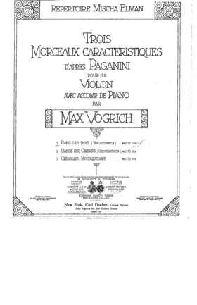 3 Morceaux caractéristiques d'après Paganini