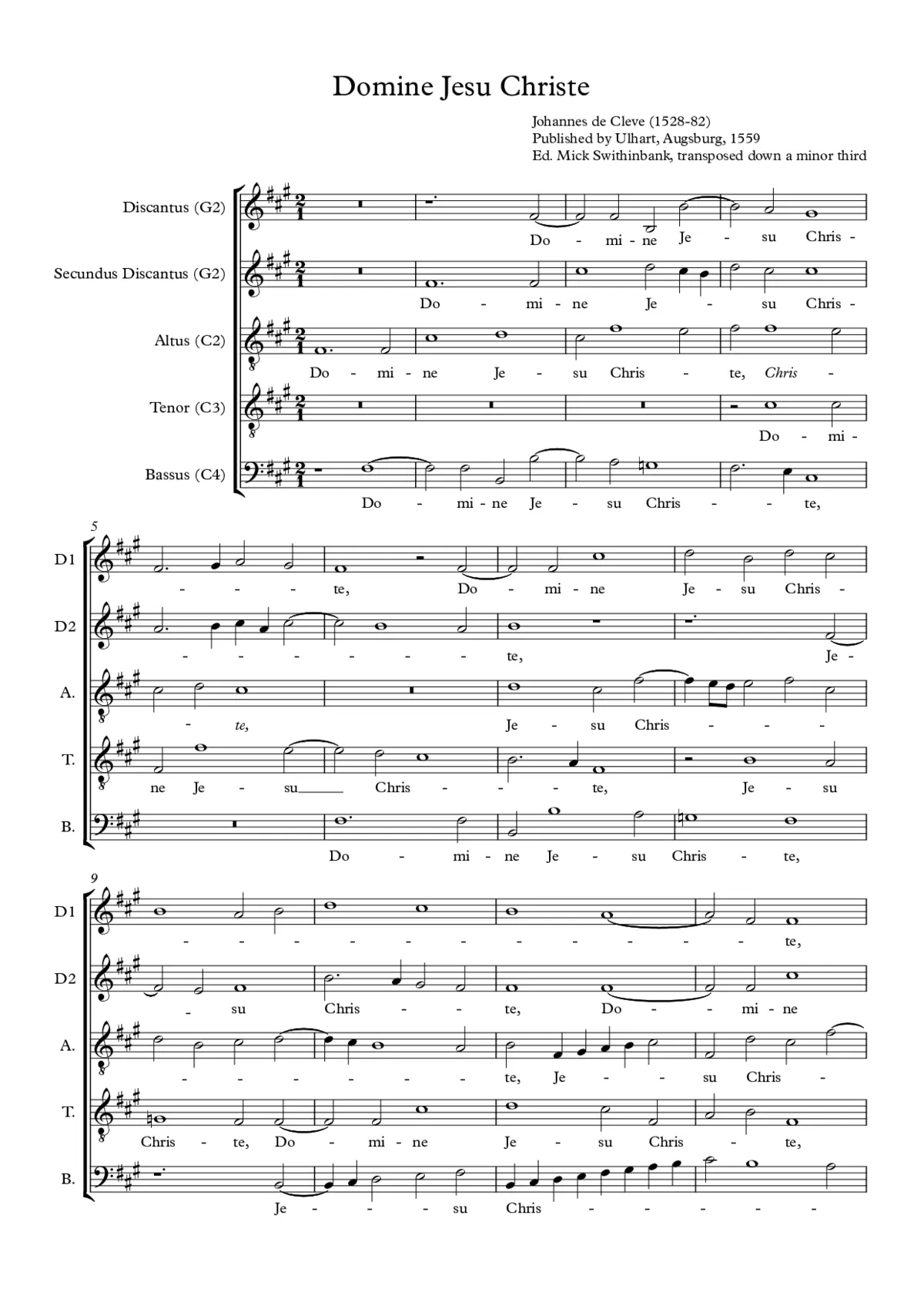 Domine Jesu Christe a5 - Page 1