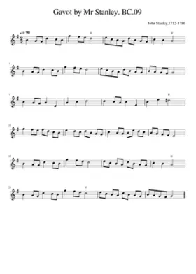 Gavot by Mr Stanley. BC.09