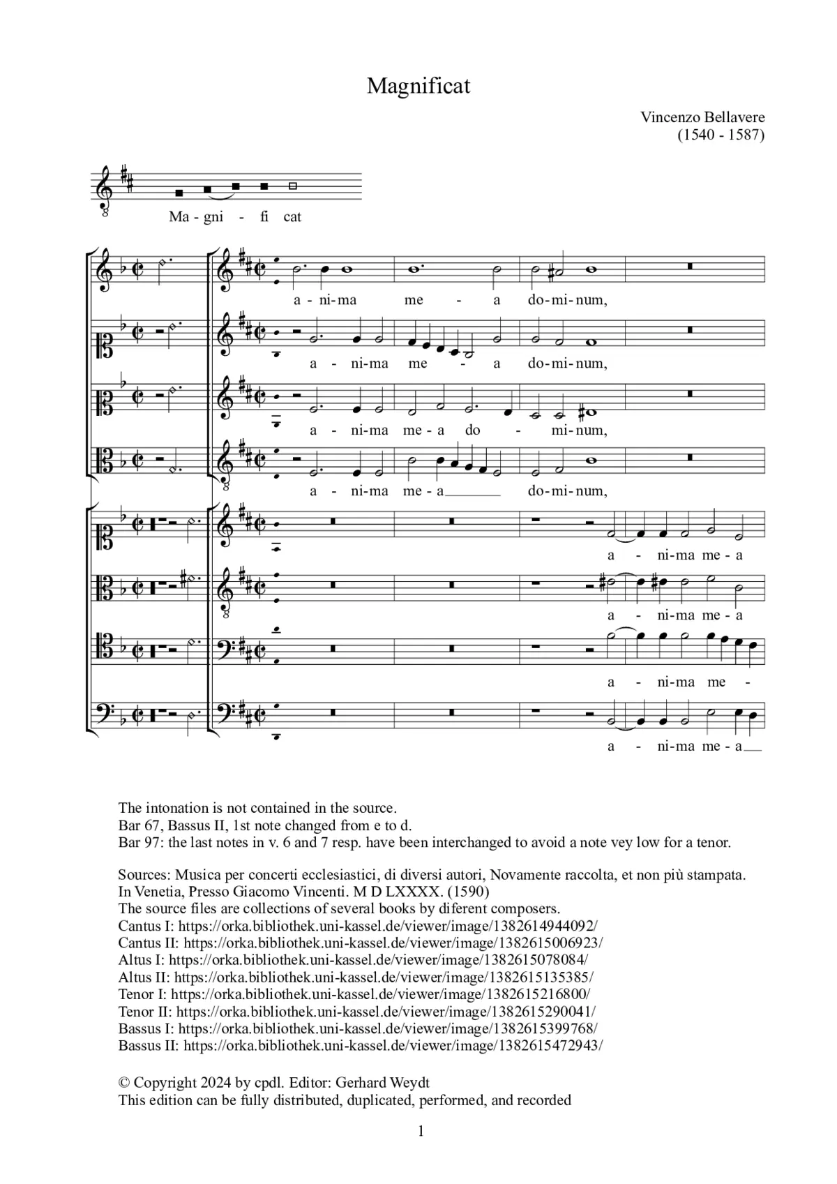 Magnificat - Page 1
