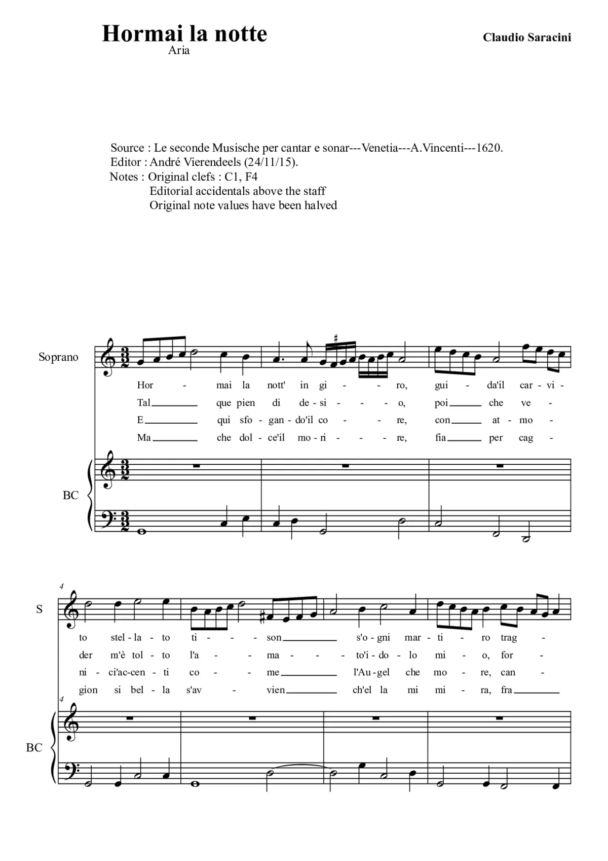 Hormai la notte - Page 1