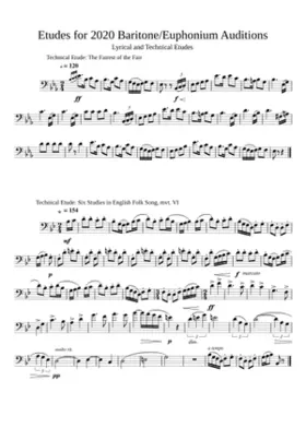 Technical Etudes for 2020 Baritone Euphonium Auditions