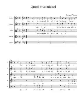 Questi vivo mio sol