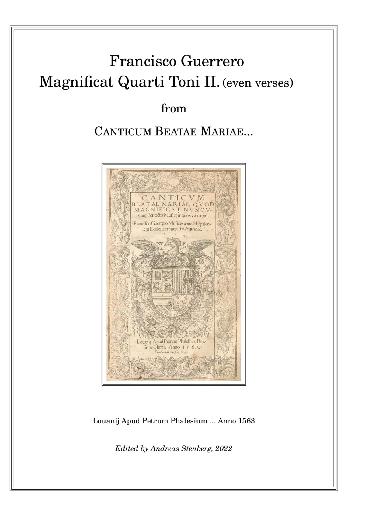 Magnificat quarti toni (even verses) - Page 1