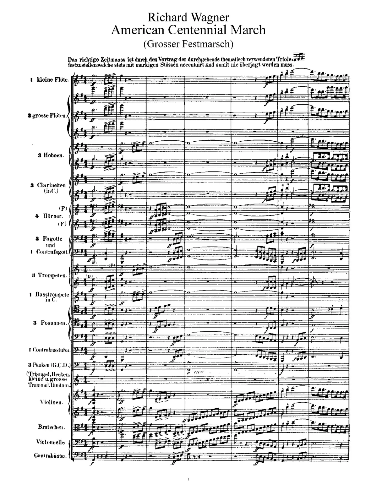 Großer Festmarsch - Page 1