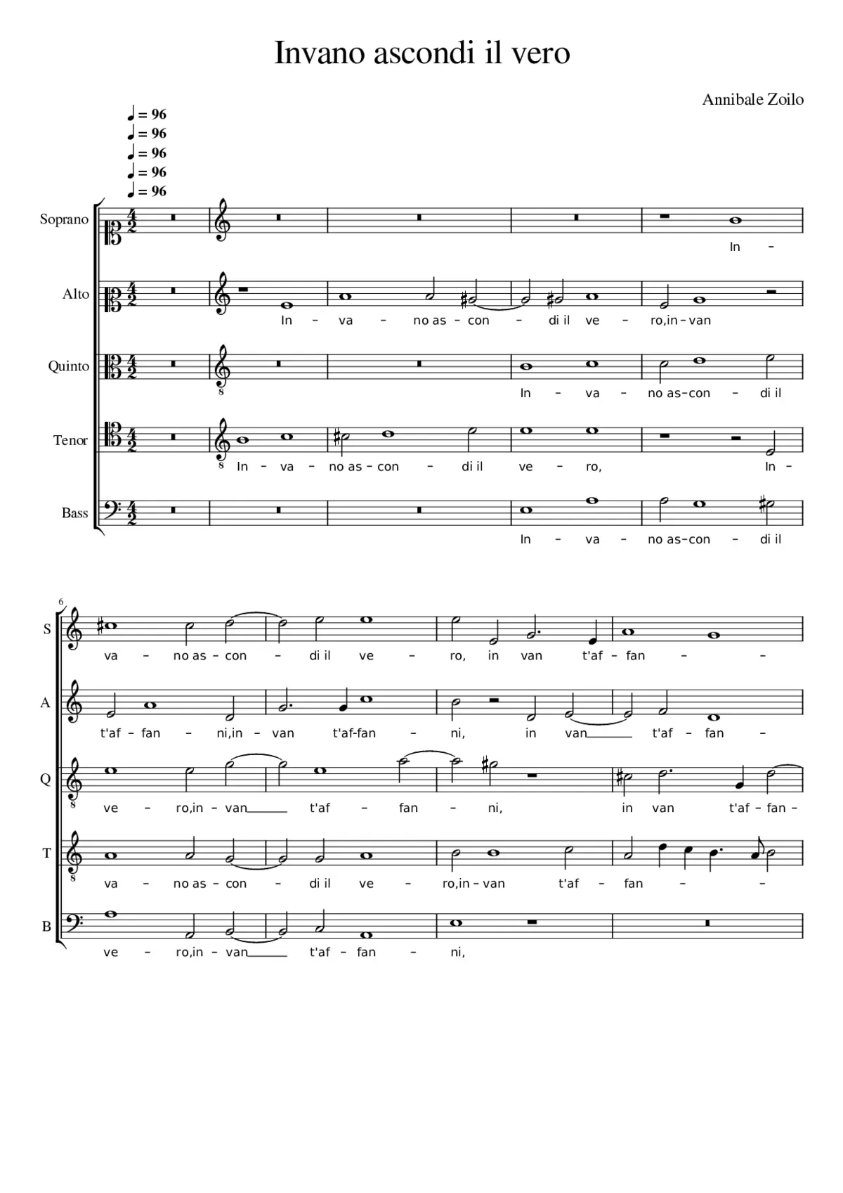 Invano ascondi il vero - Page 1