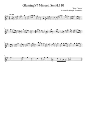 Glaming's? Minuet. SenH.110