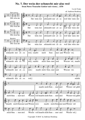 Der wein der schmecht mir also wol