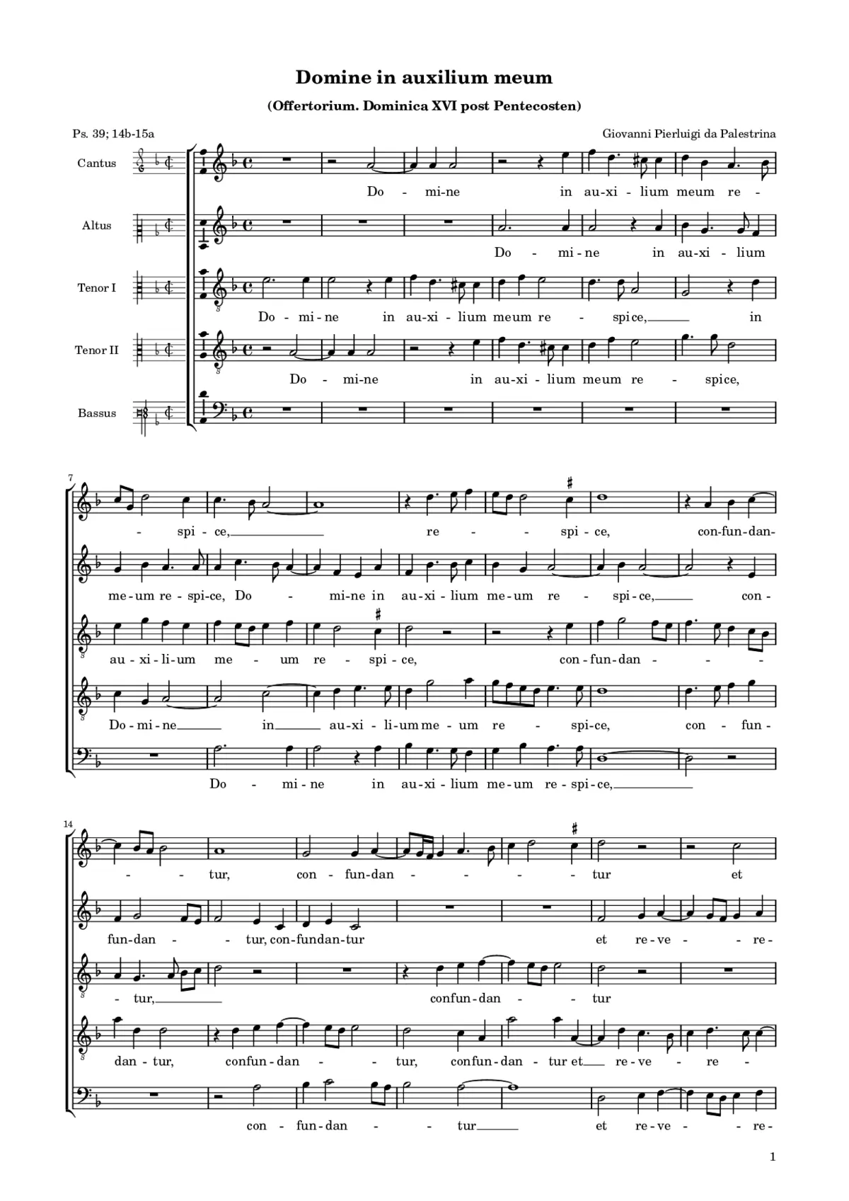 Domine, in auxilium - Page 1