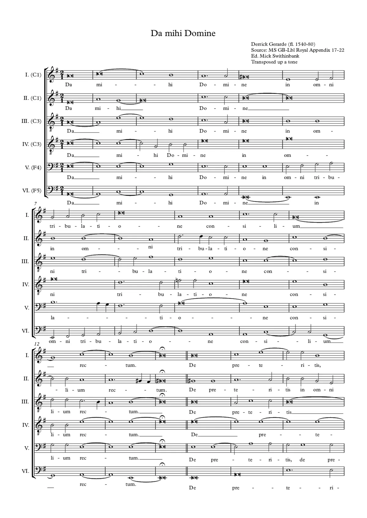 Da mihi Domine - Page 1