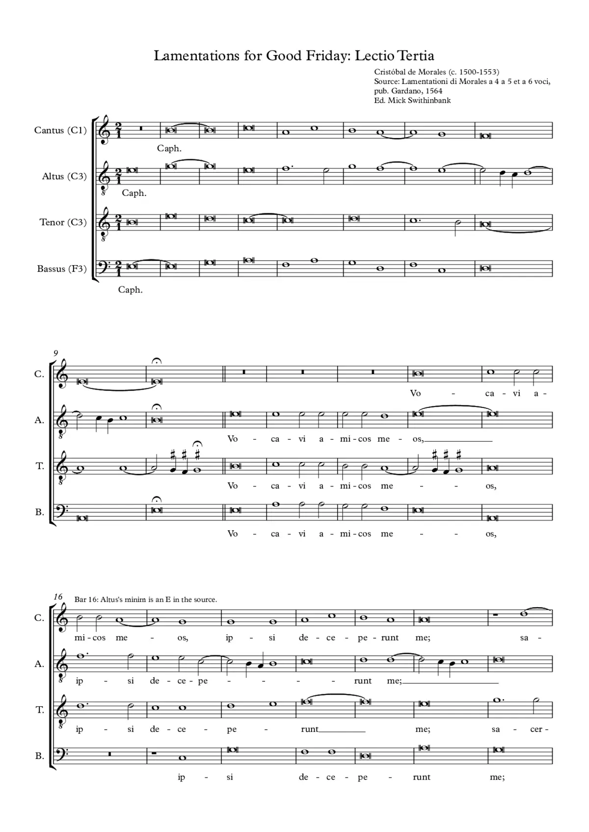 Lamentations for Good Friday, Lesson 3 - Page 1