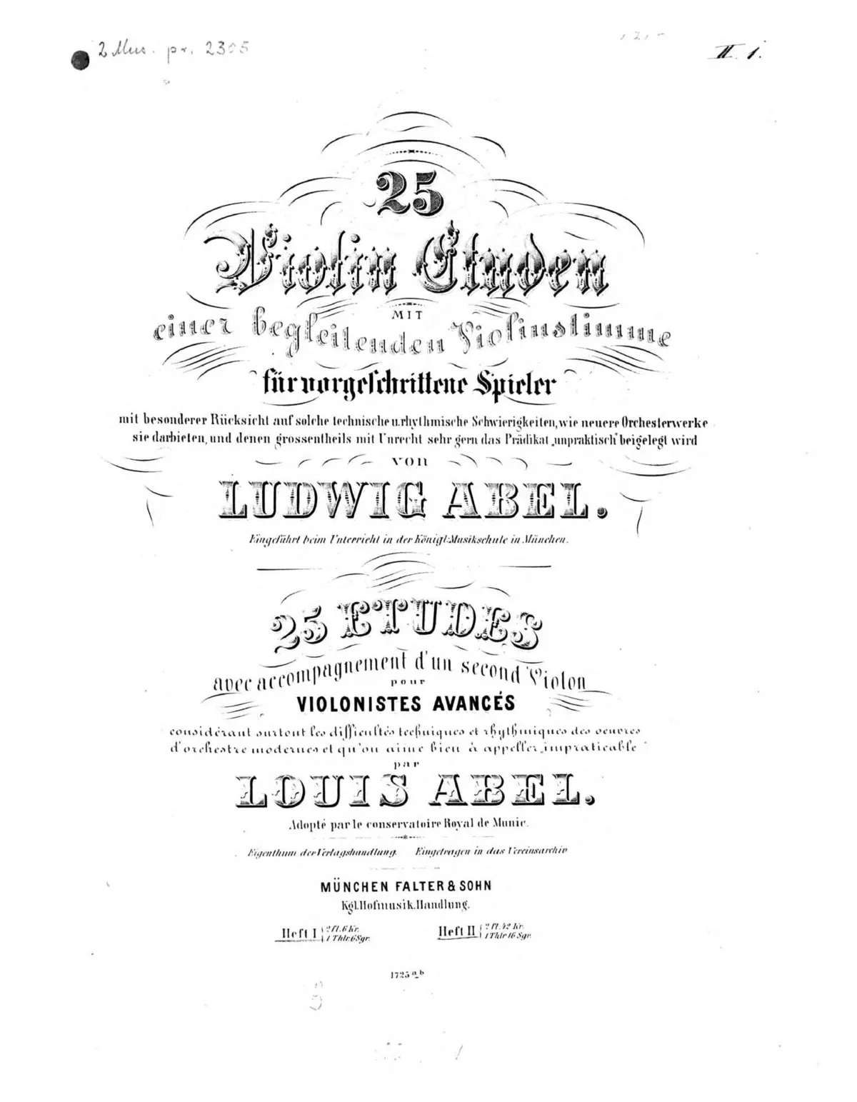 25 Violin-Etüden - Page 1