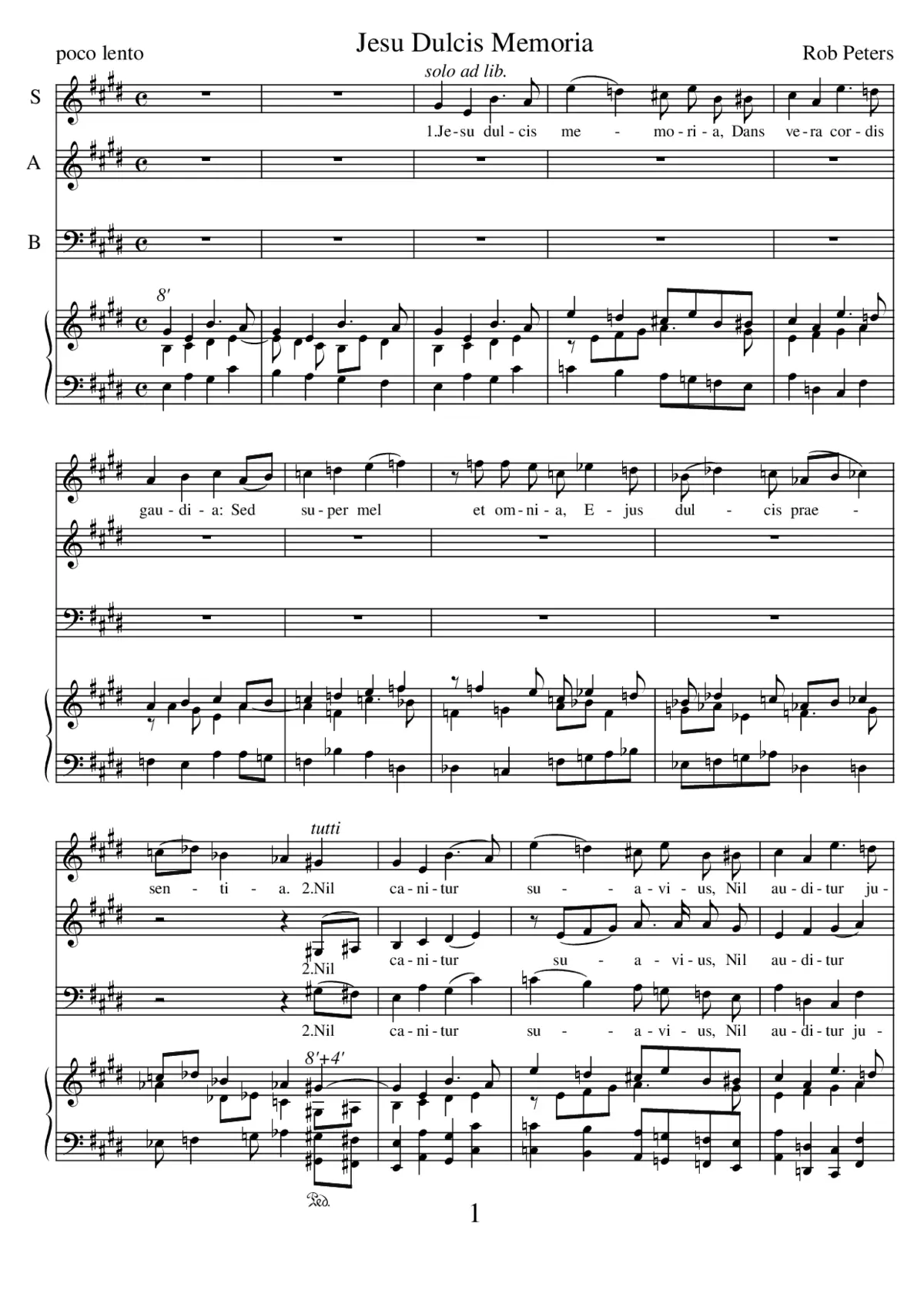 3 Choral Pieces, Op.107 - Page 1