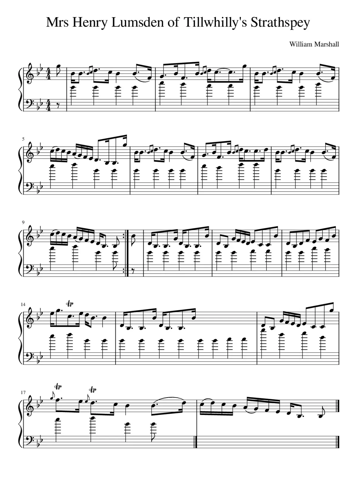 Mrs Henry Lumsden of Tillwhilly's Strathspey - Page 1