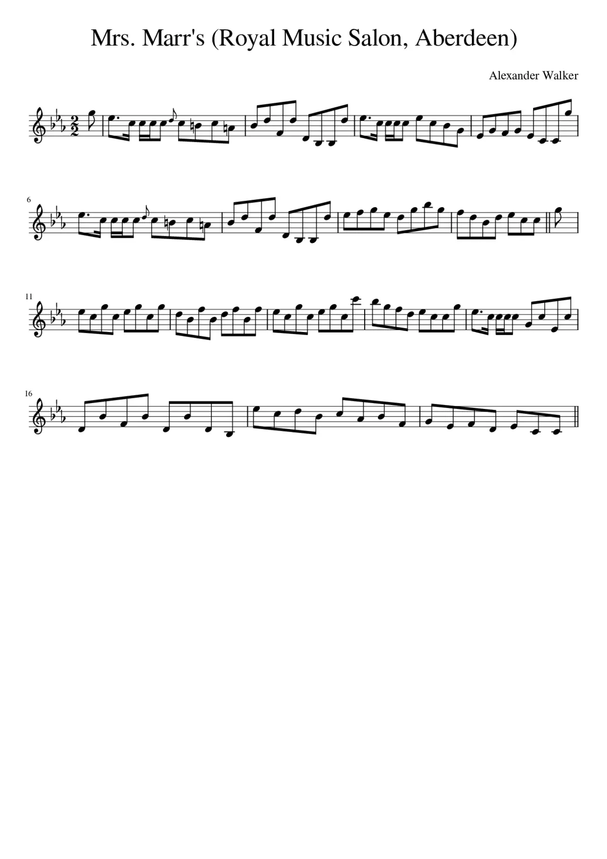 Mrs. Marr's (Royal Music Salon Aberdeen) - Page 1