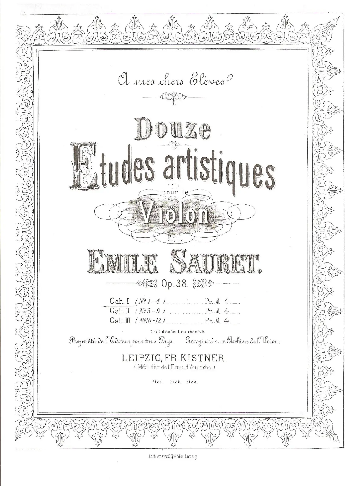 12 Artistic Etudes, Op.38 - Page 1