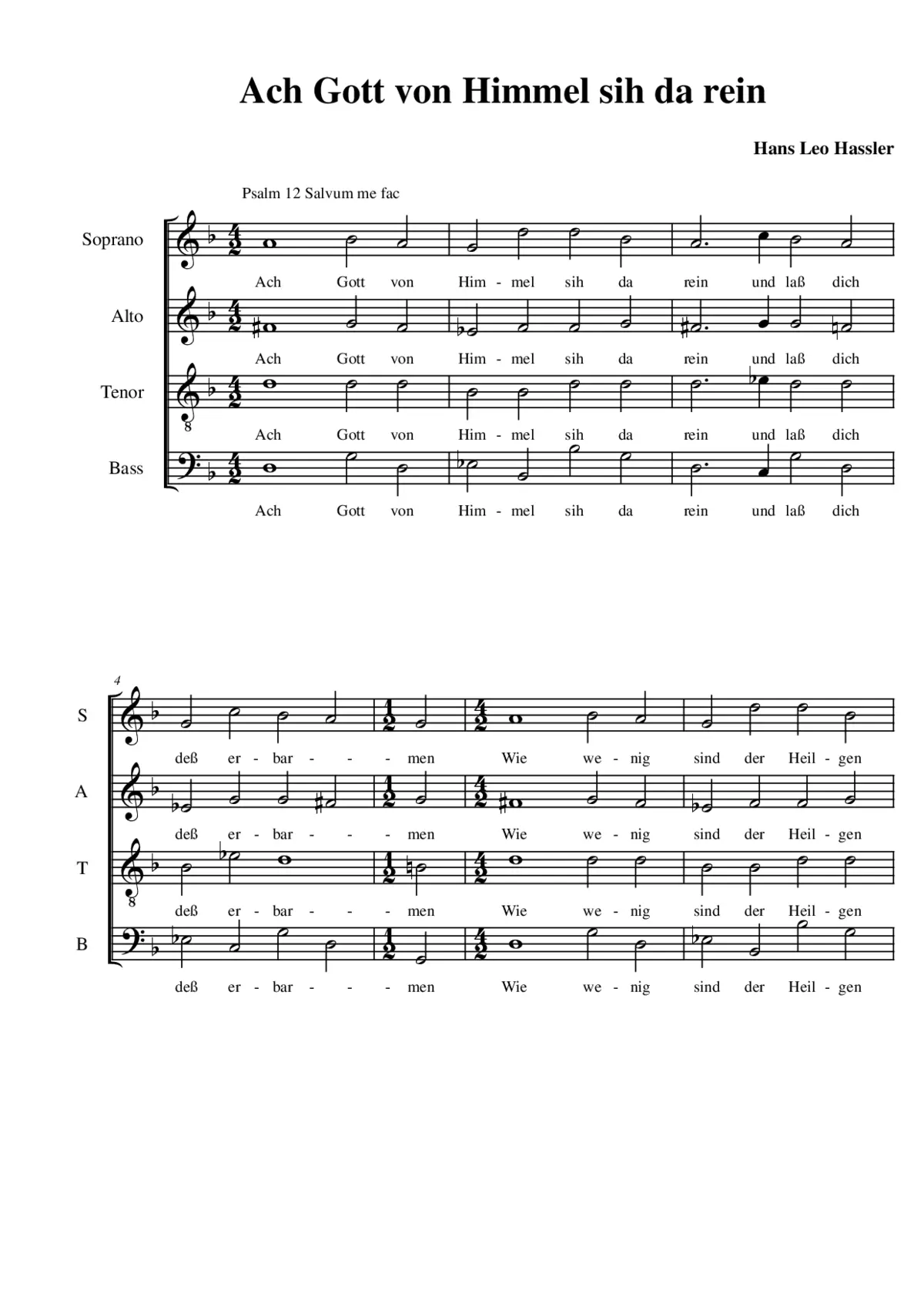 Ach Gott von Himmel sih darein - Page 1