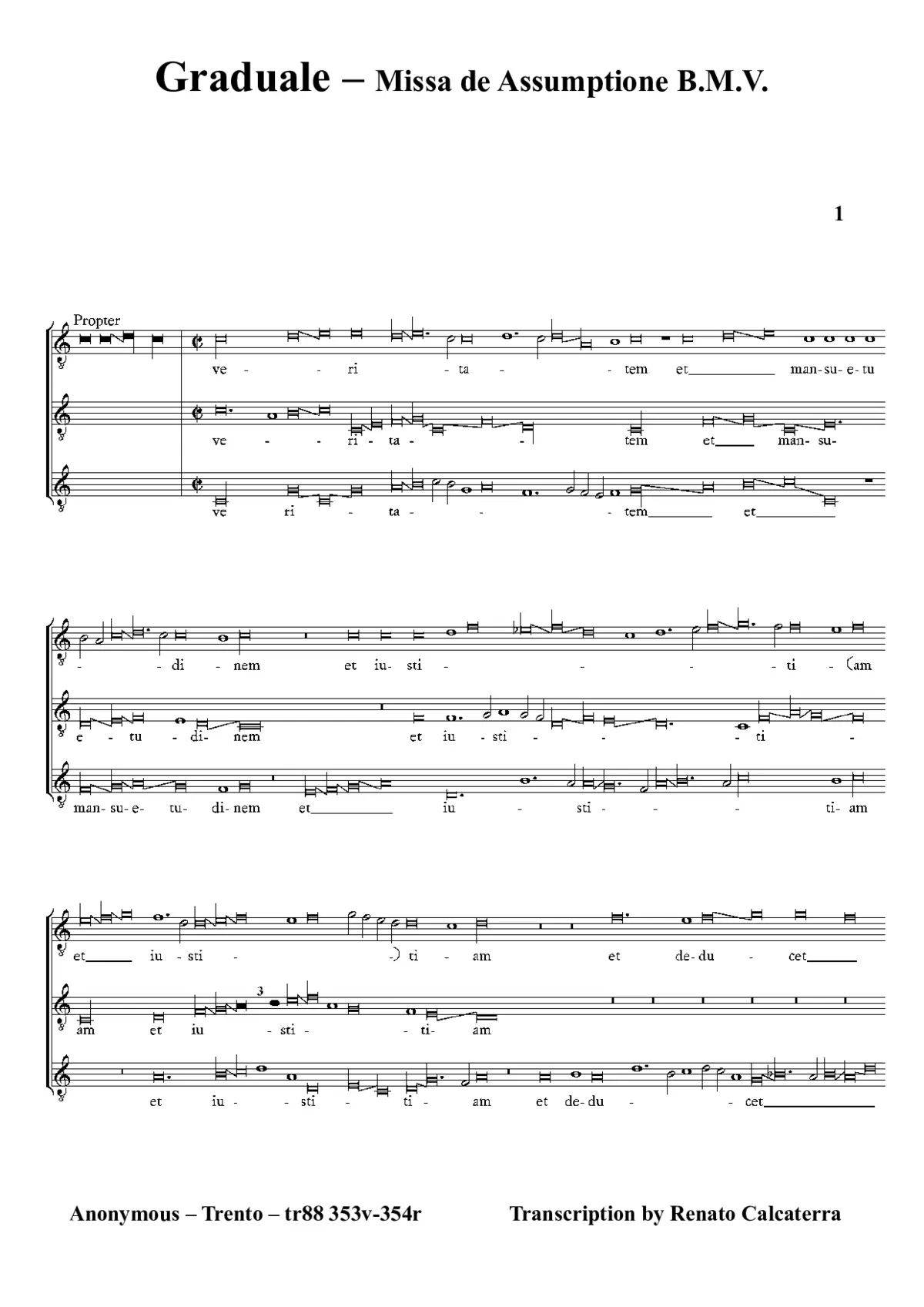 Missa de Assumptione B.M.V. - Proprium - Page 1
