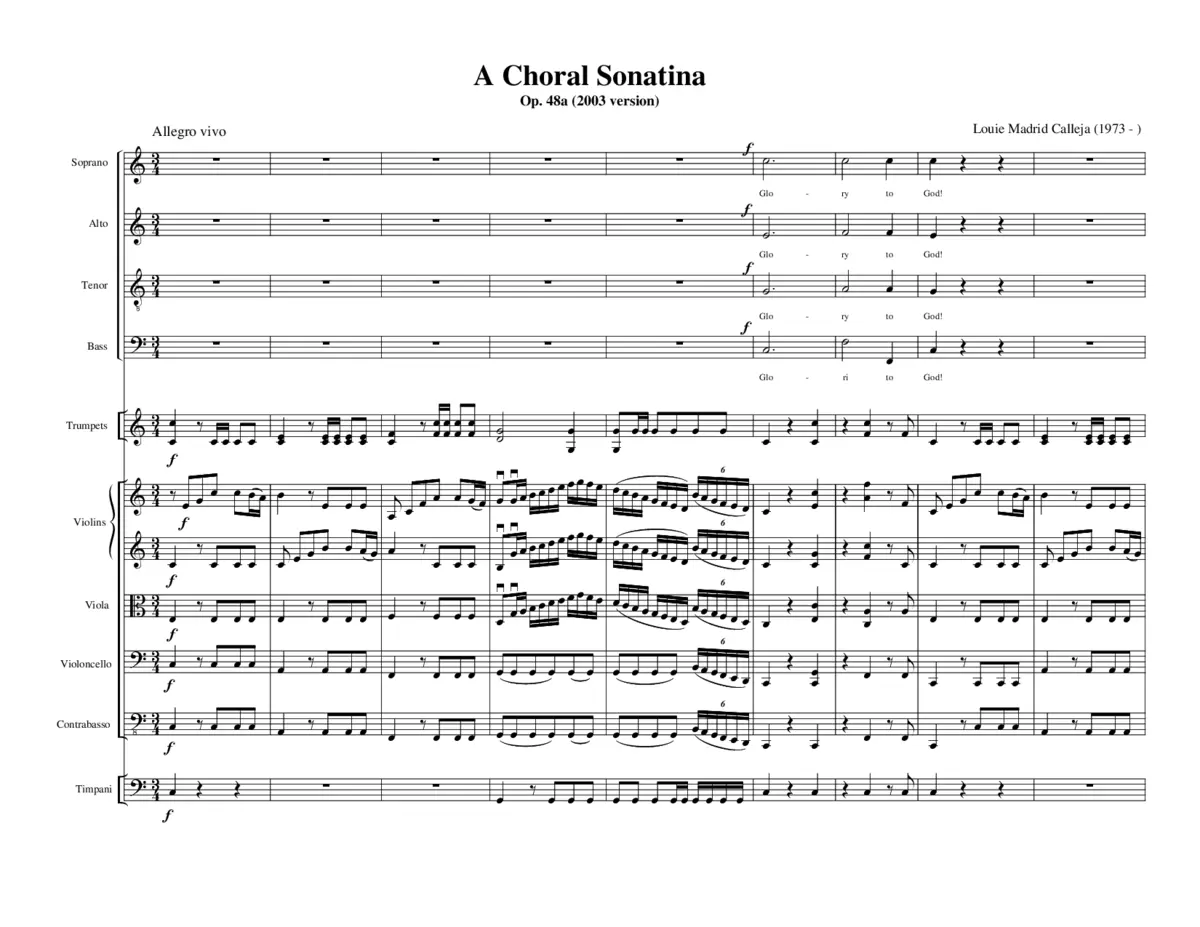 A Choral Sonatina, Op. 48a - Page 1