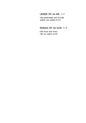 7 Joyce Songs, Op.54