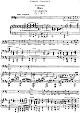 Zwei Gesänge für eine Baritonstimme und Klavier