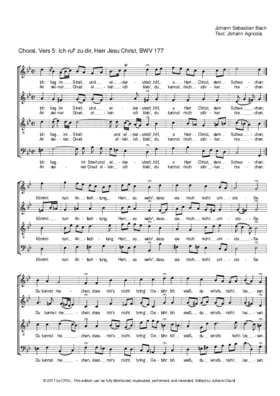 Ich ruf' zu dir, Herr Jesu Christ, BWV 177