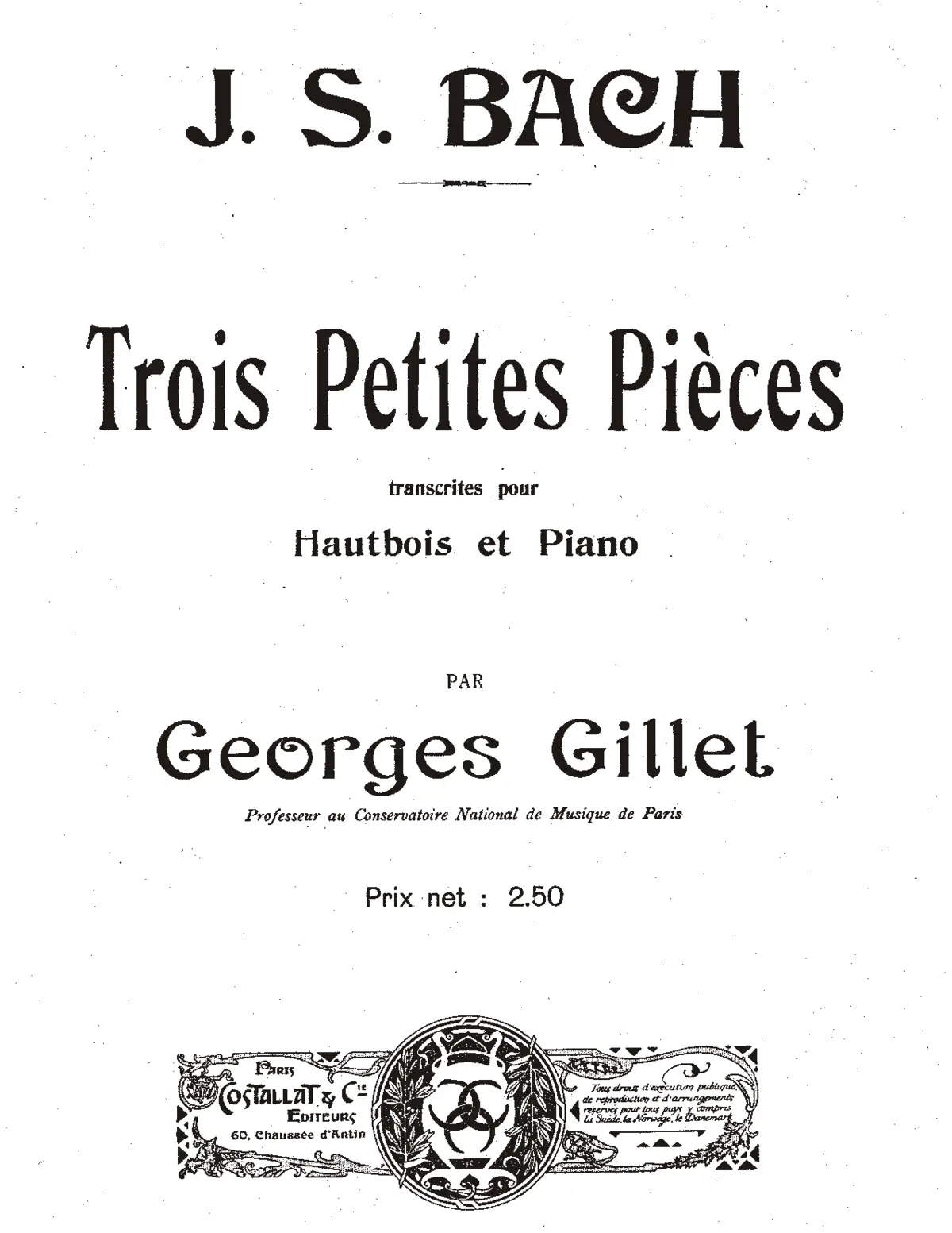 Trois Petite Pièces de J.S. Bach - Page 1