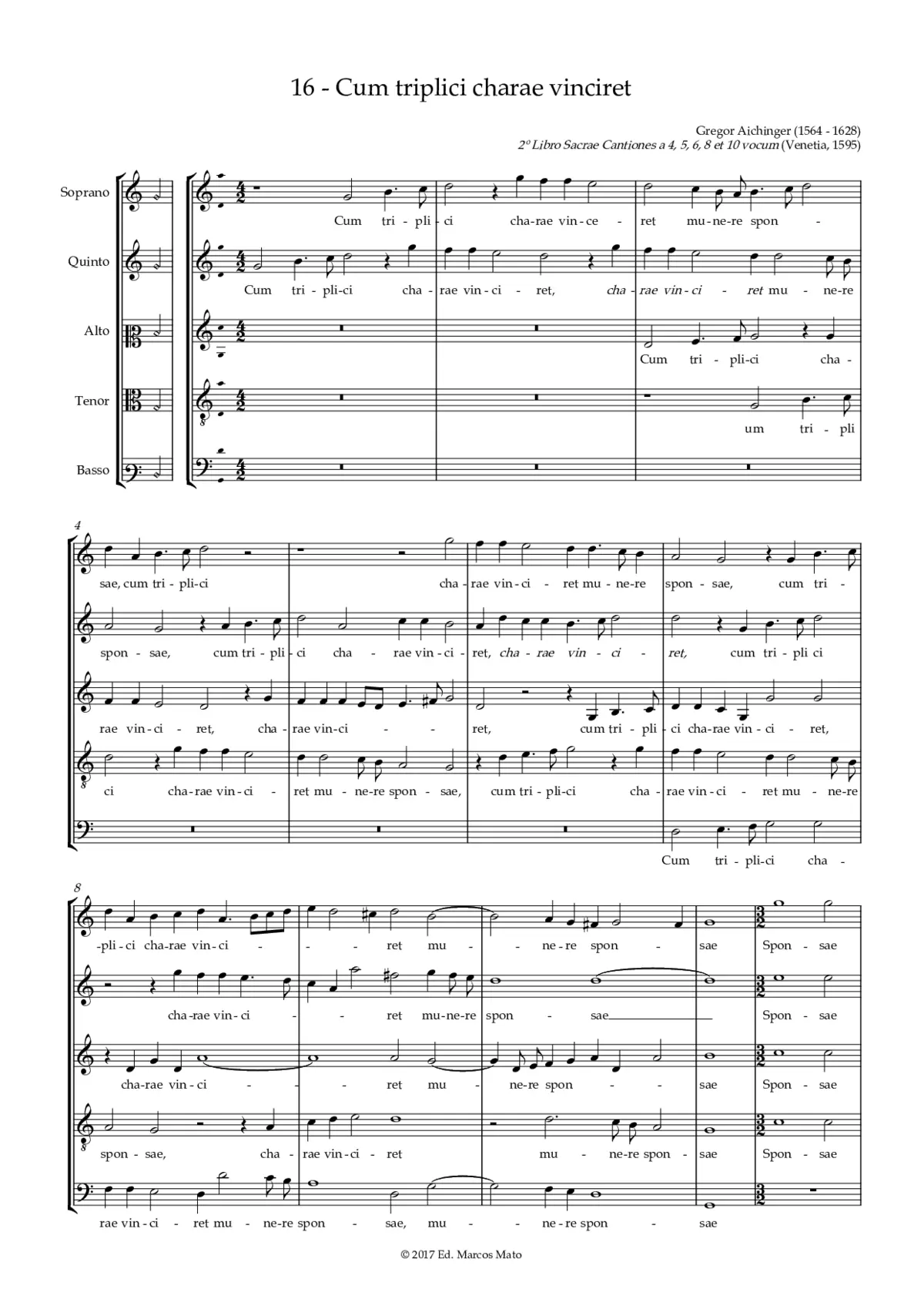 Cum triplici charae vinciret - Page 1