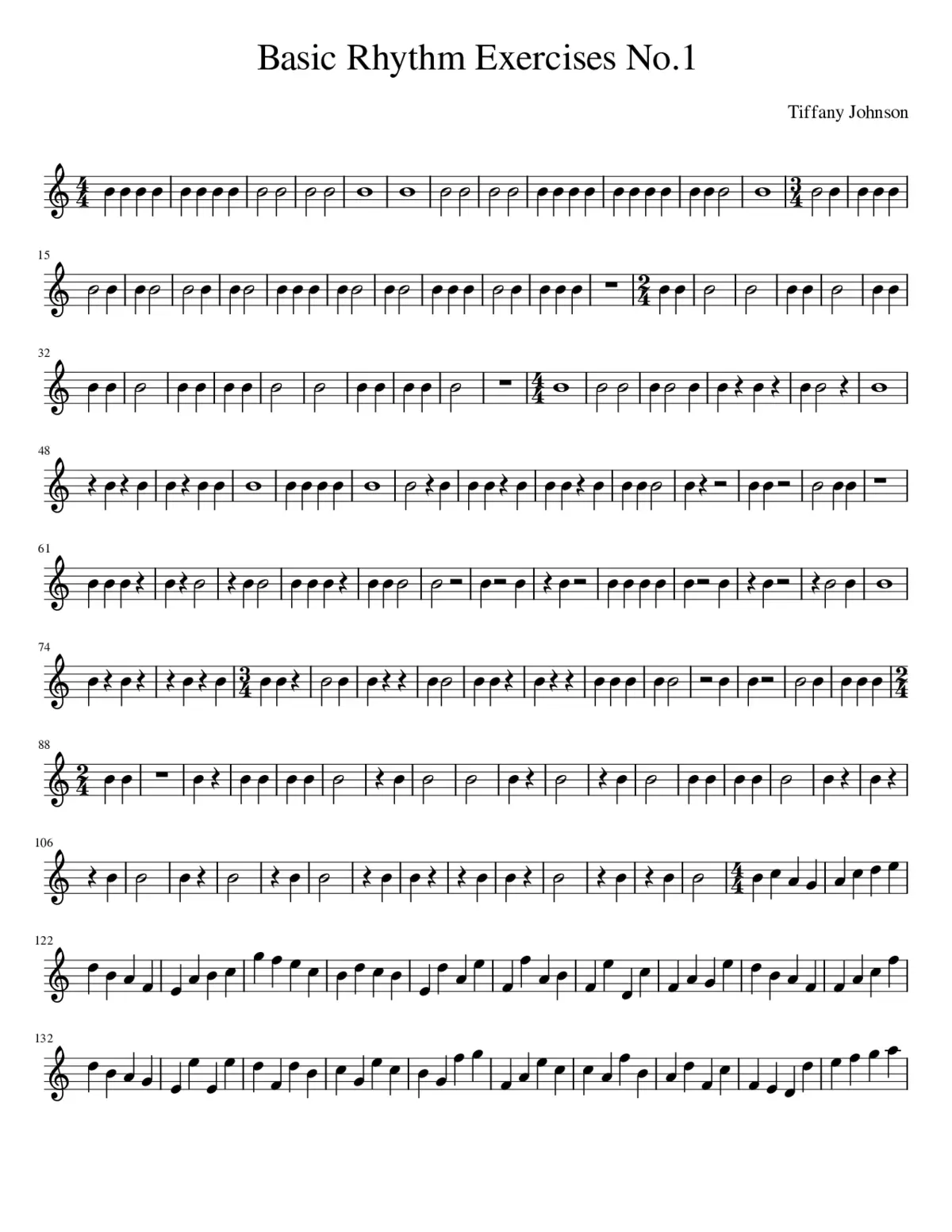 Basic Rhythm Exercises No 1 - Page 1