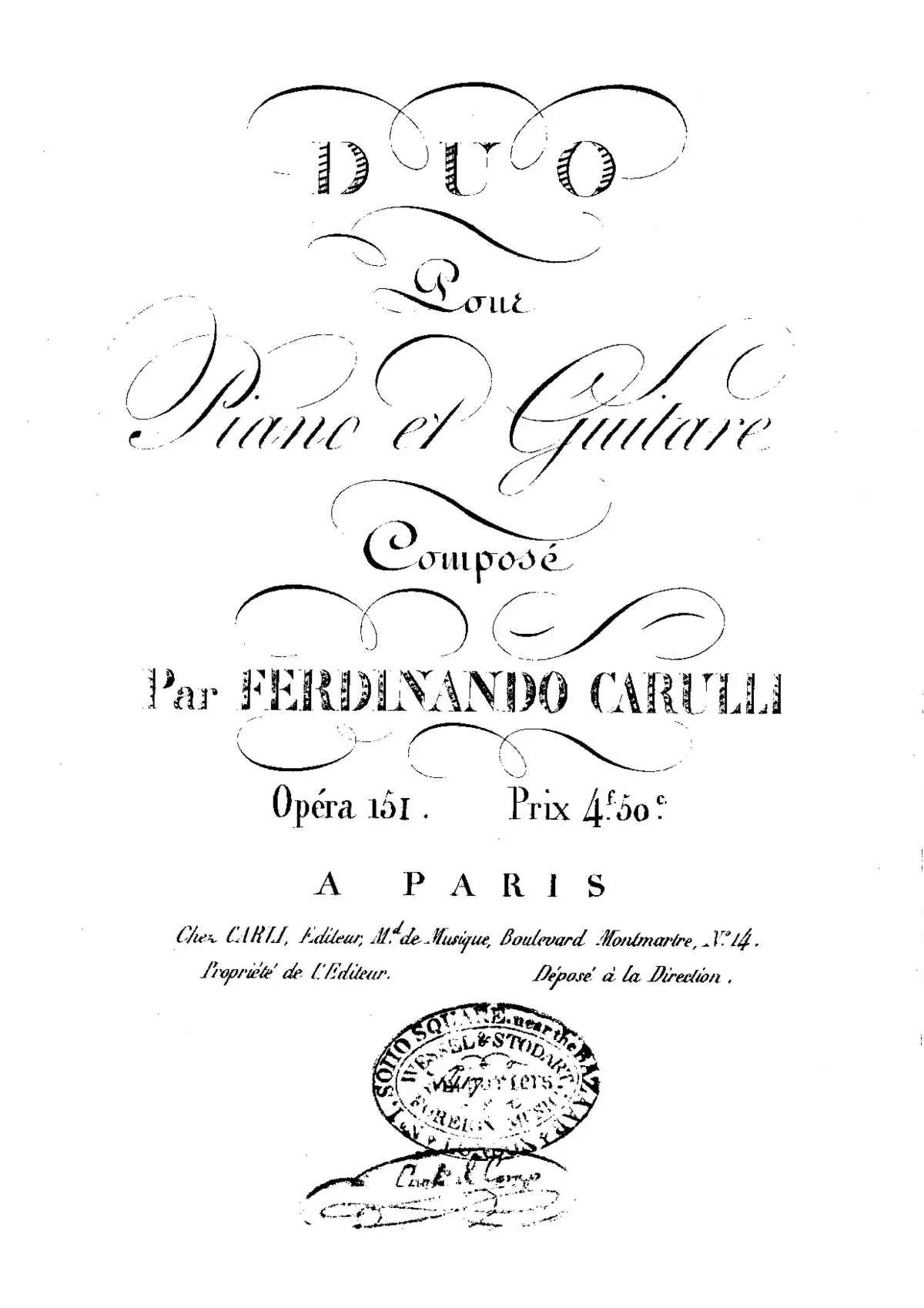 Duo pour Piano et Guitare - Page 1