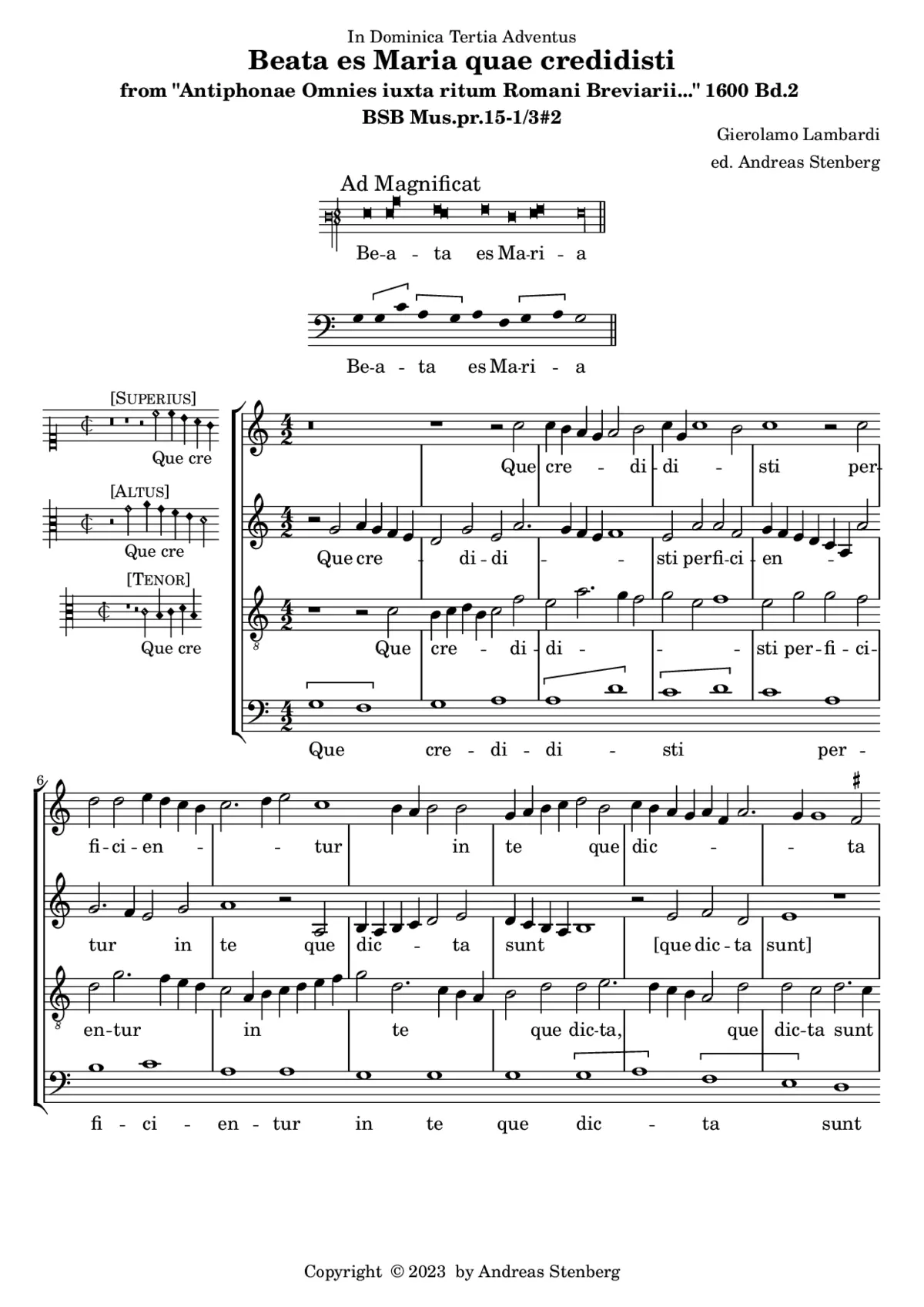 Beata es Maria quae credidisti - Page 1